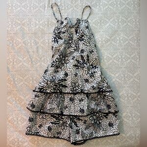 NWT Urban Outfitters Black and White Floral Romper